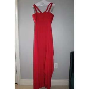 BCBGMaxAzria Dresses - BCBG Cut out Red-Pink Gown BCBGMaxAzria Dresses - BCBG Cut out Red-Pink Gown